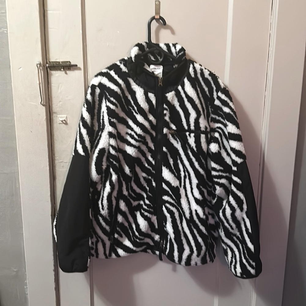 Stan Ray zebra Sherpa fleece jacket L